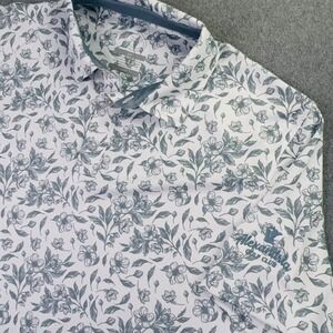 Swannies Golf Polo Shirt Mens XXL Floral AOP Short Sleeve Stretch Comfort Logo